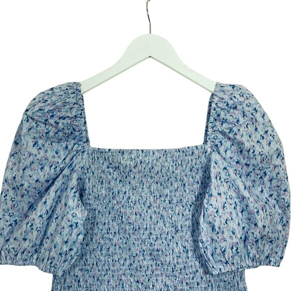 HEARTLOOM boho Puff Sleeve Square Neck Floral Smocked Blouse - Picture 7 of 14